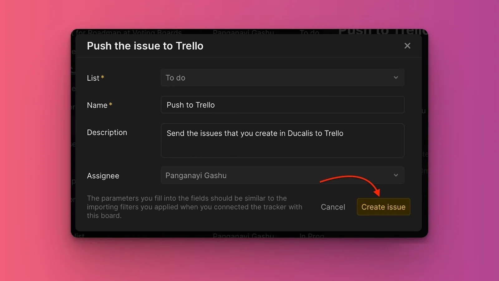 課題が Trello にプッシュされたことの確認