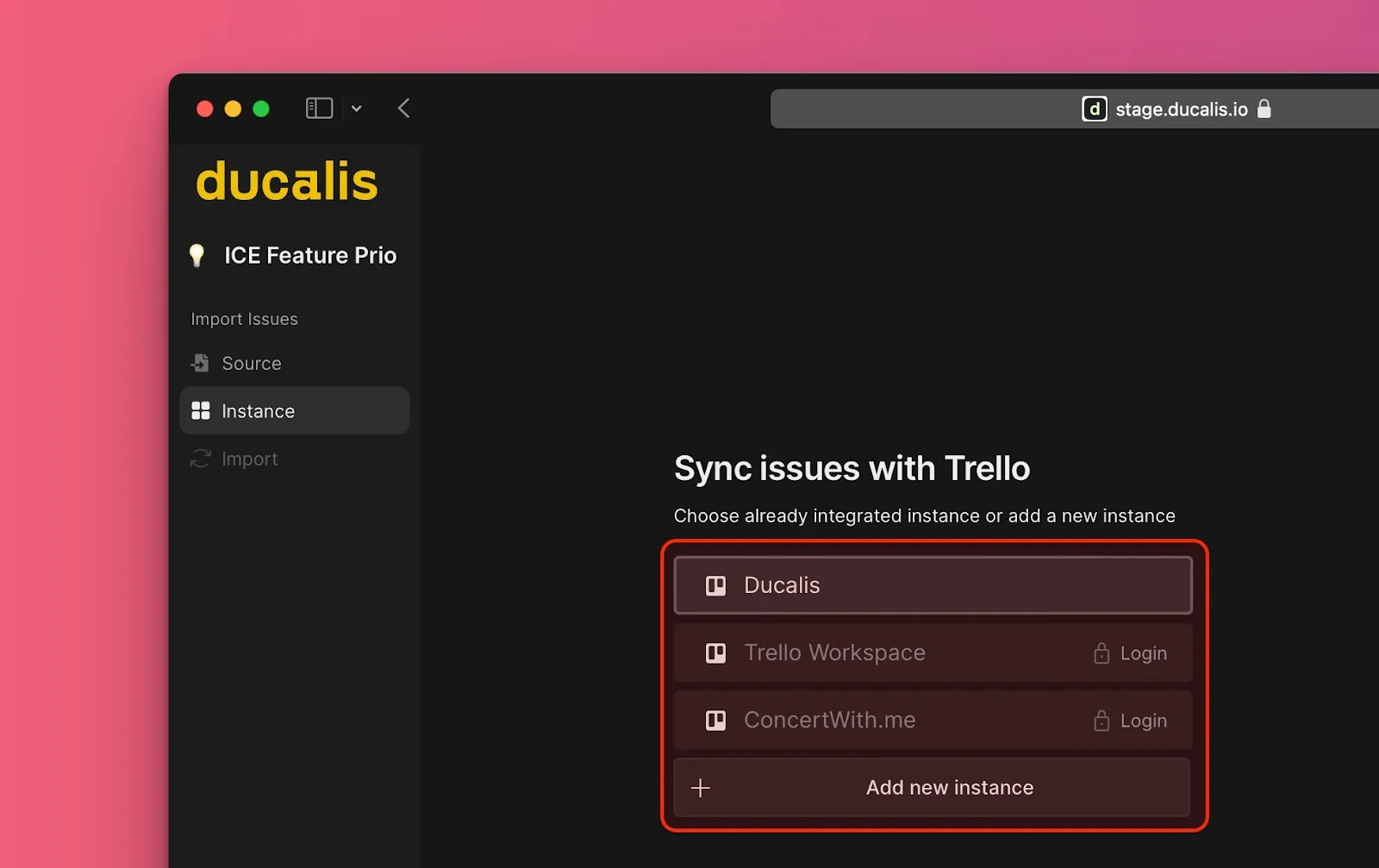 Trello ワークスペースを選択