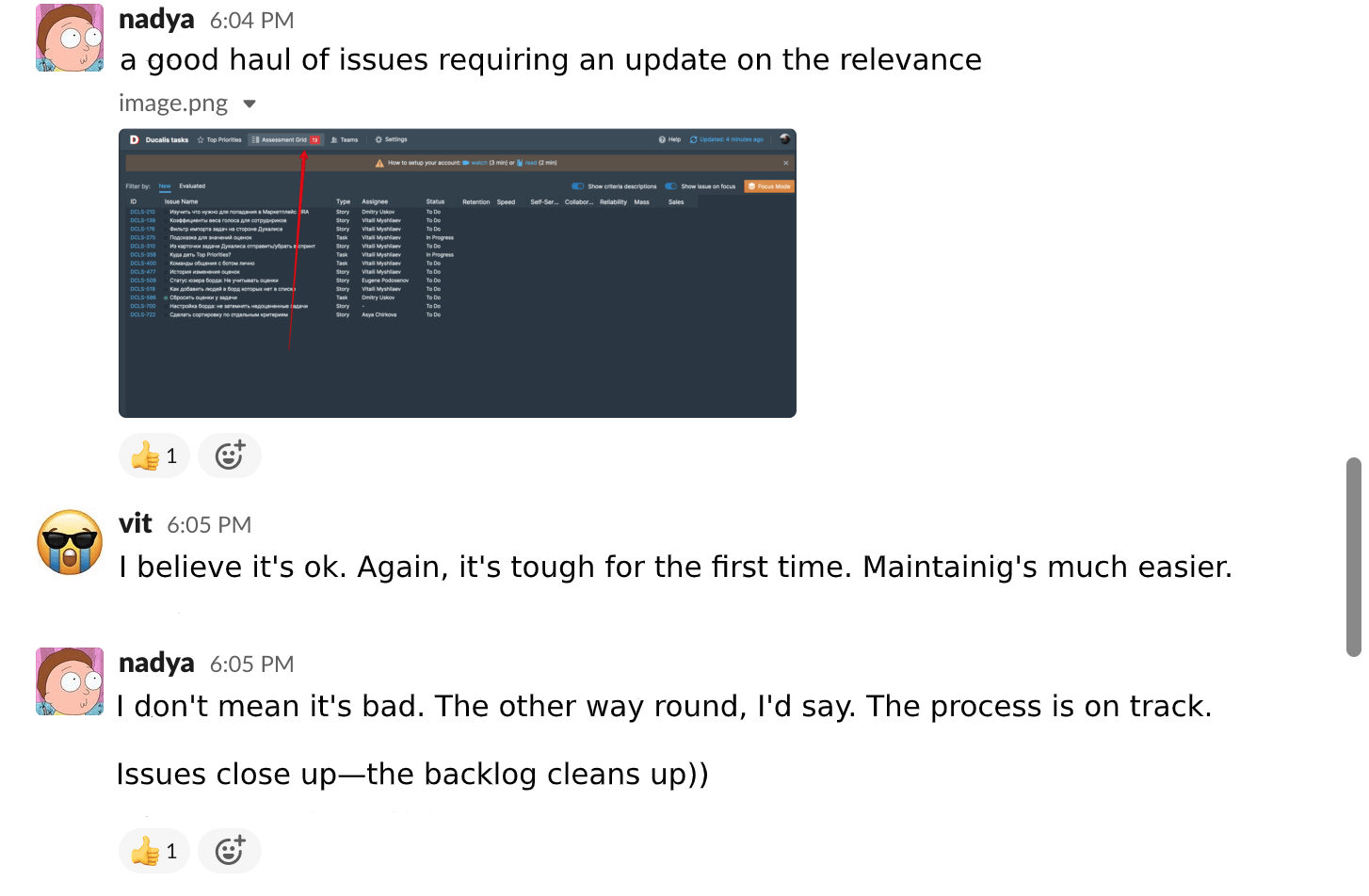 Outdated backlog tasks