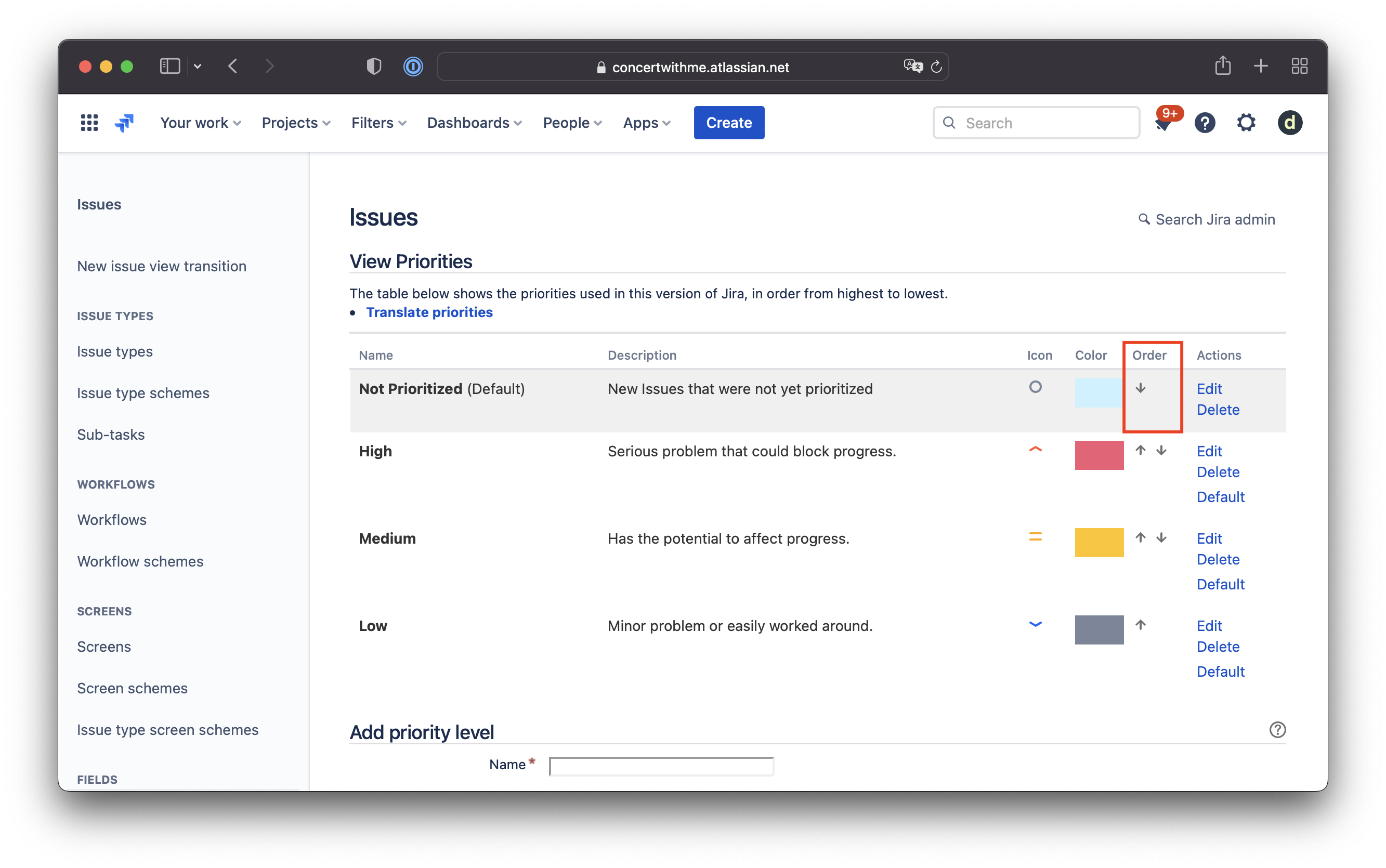 Sort Jira Issues by priority