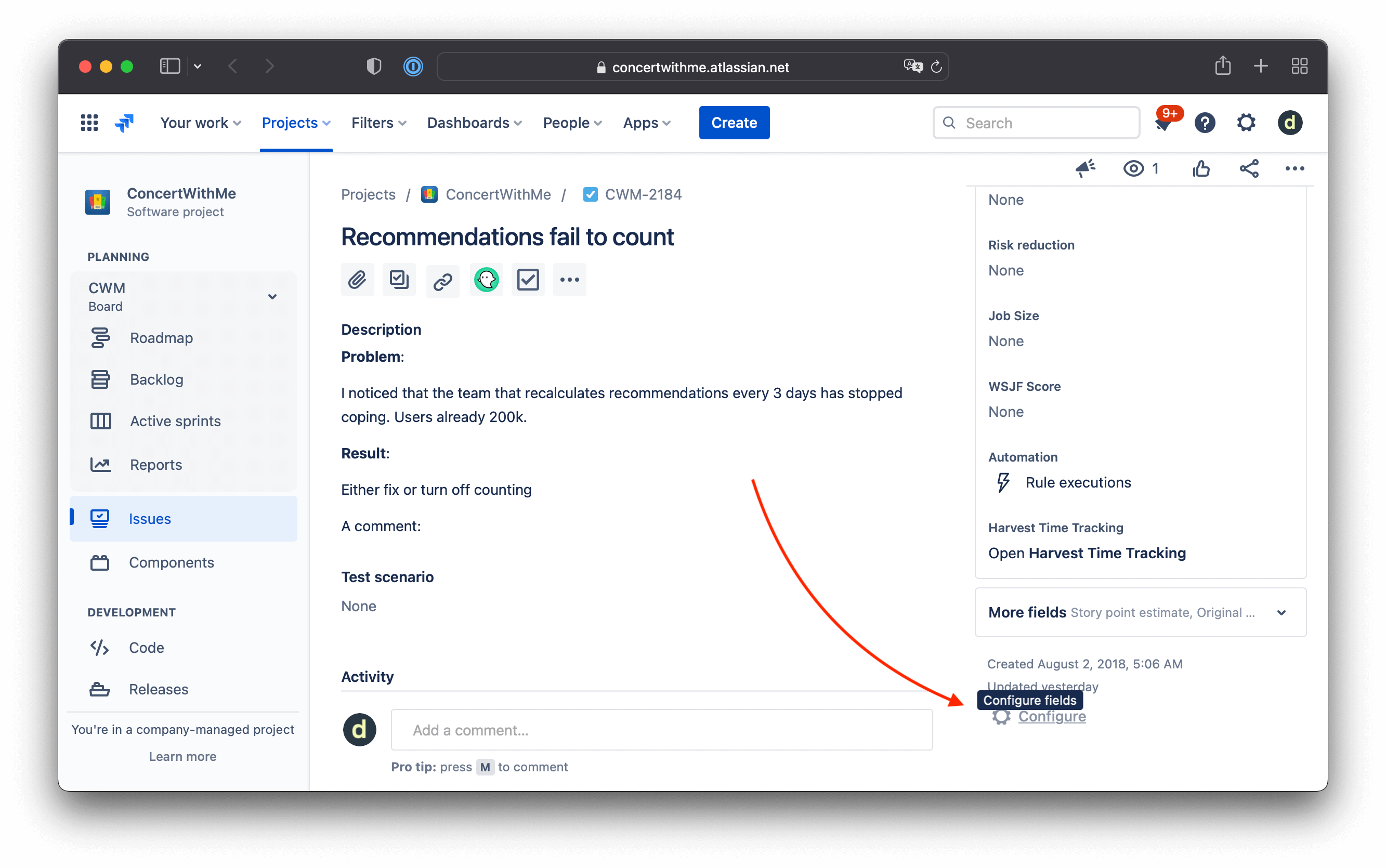Jira カスタムフィールド設定