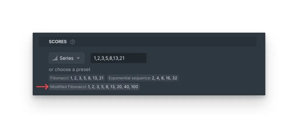 修正されたフィボナッチ数列プリセット