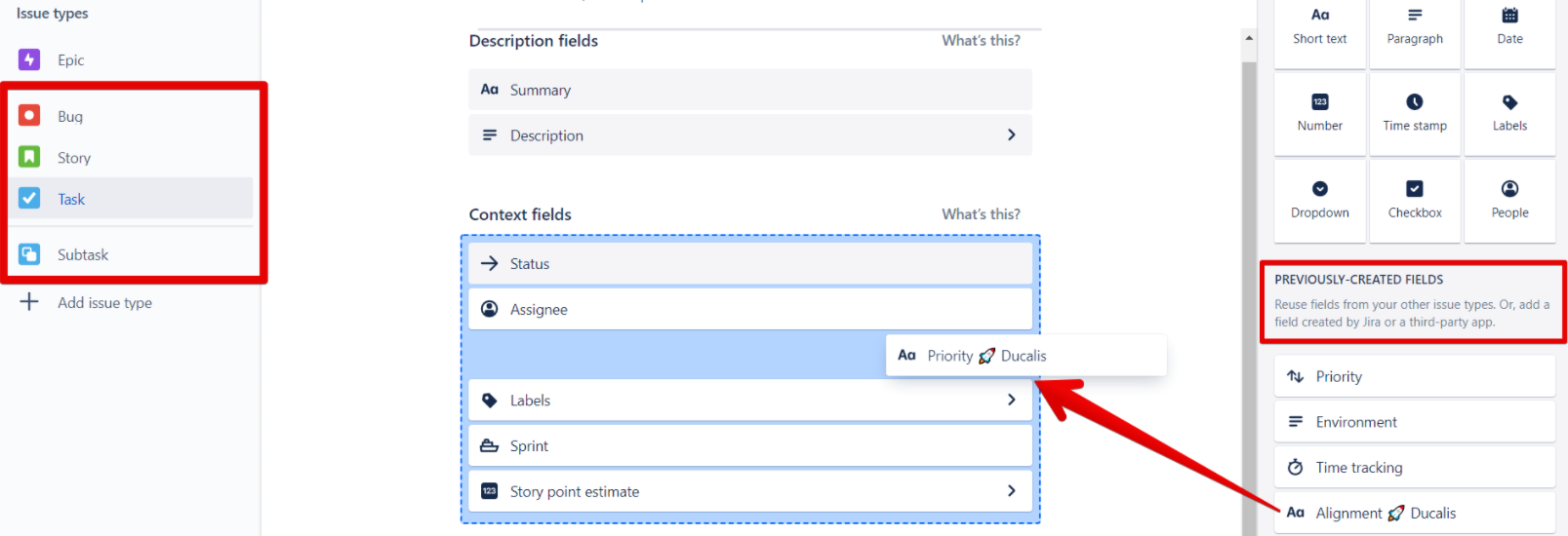 Add fields to other types