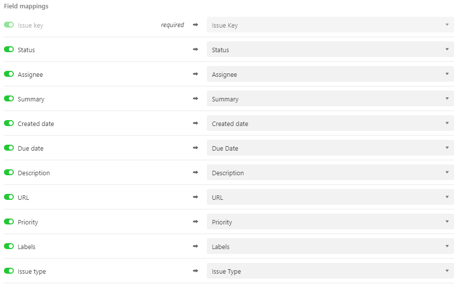 フィールドマッピング