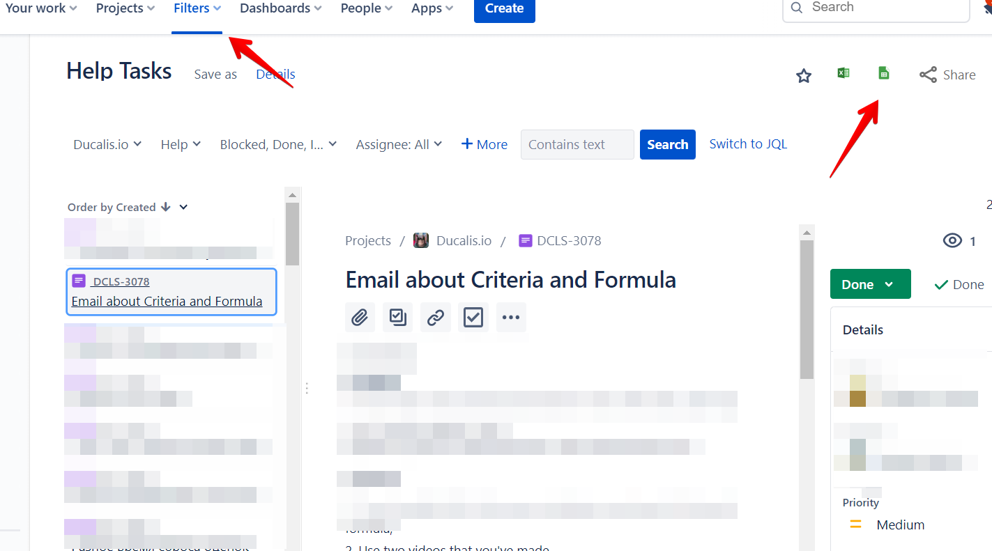 課題をフィルタリング
