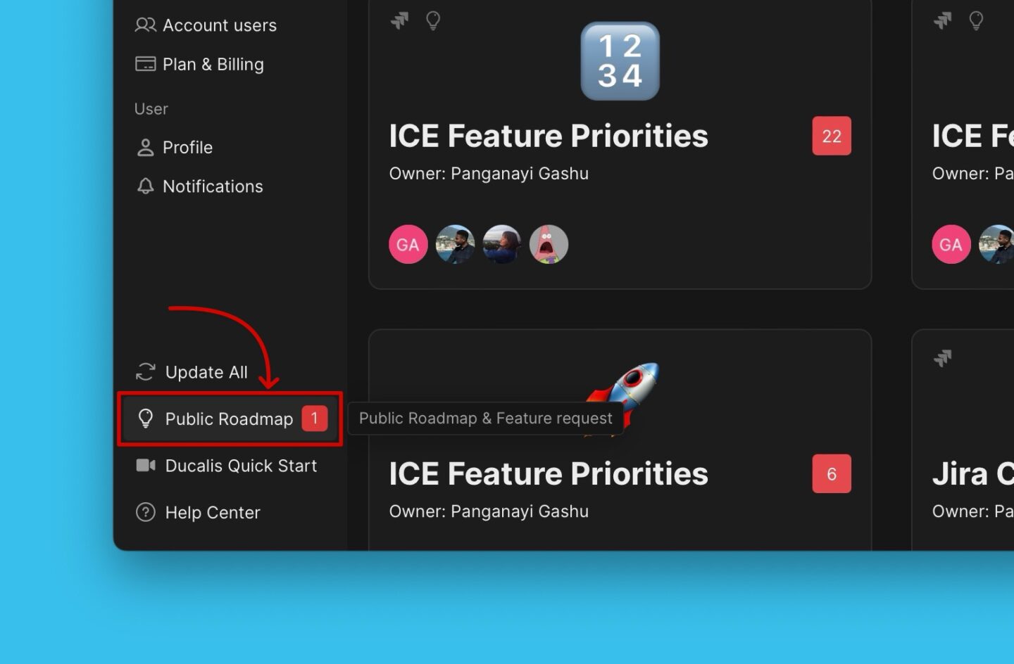 Benachrichtigungsbubble-Beispiel