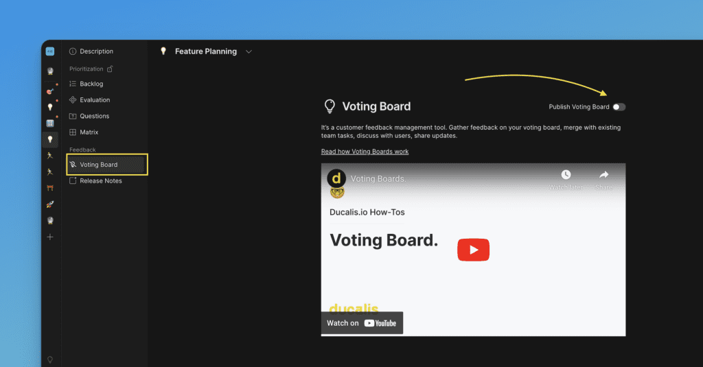 Veröffentlichtes Voting Board