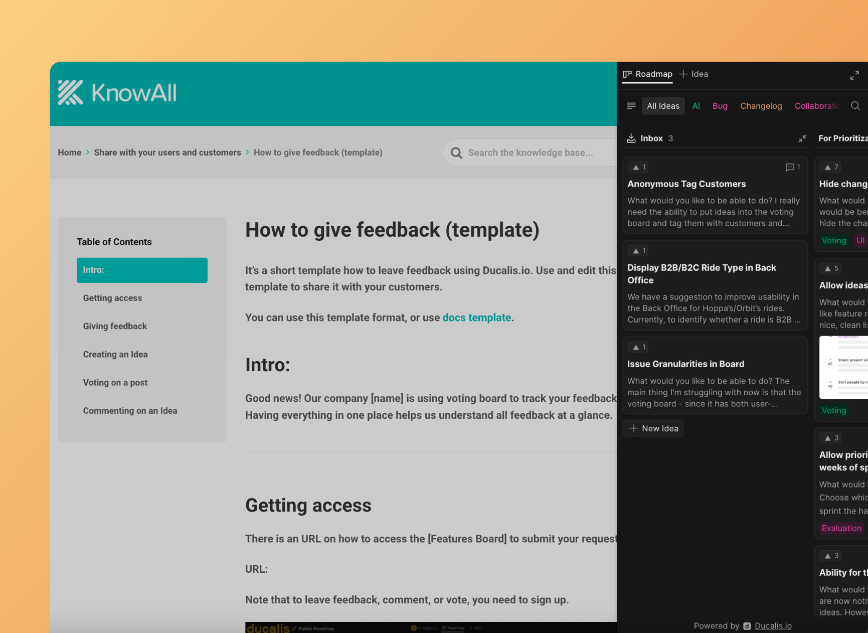 路线图优先显示的示例