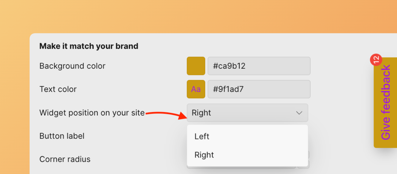 设置组件在网站上的位置——左侧或右侧