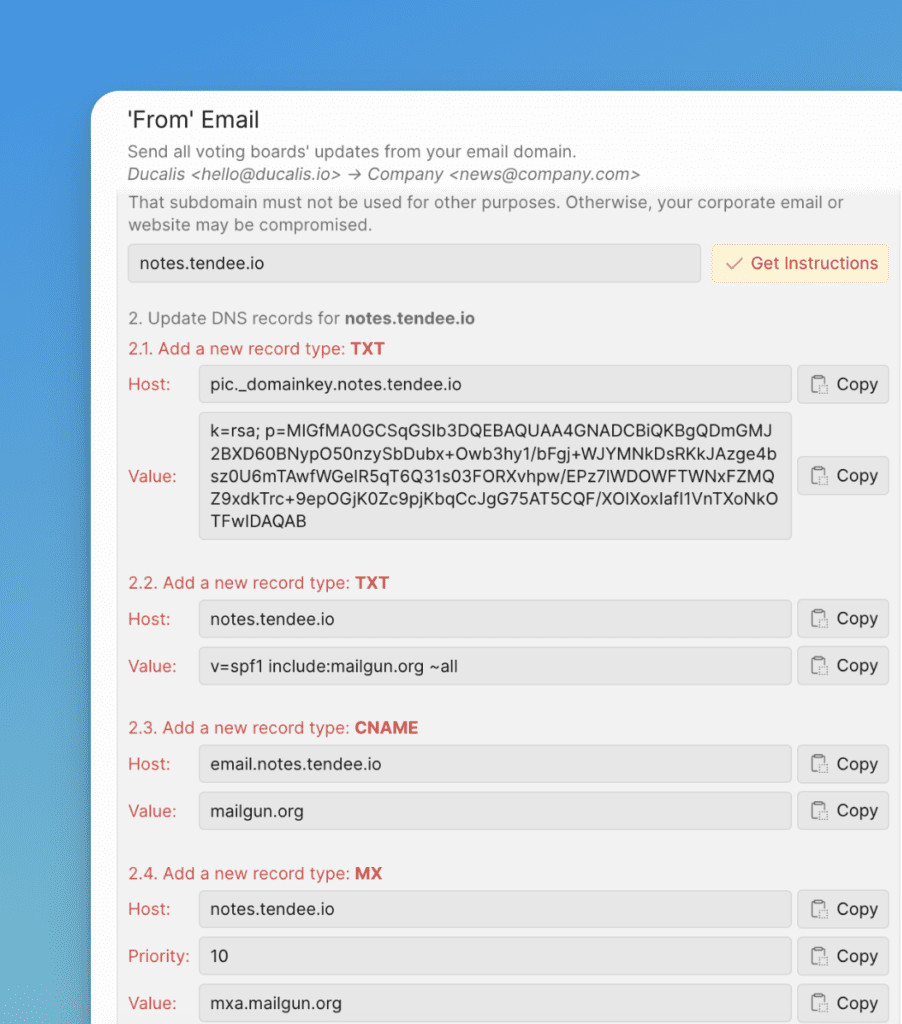 DNS レコード設定の手順