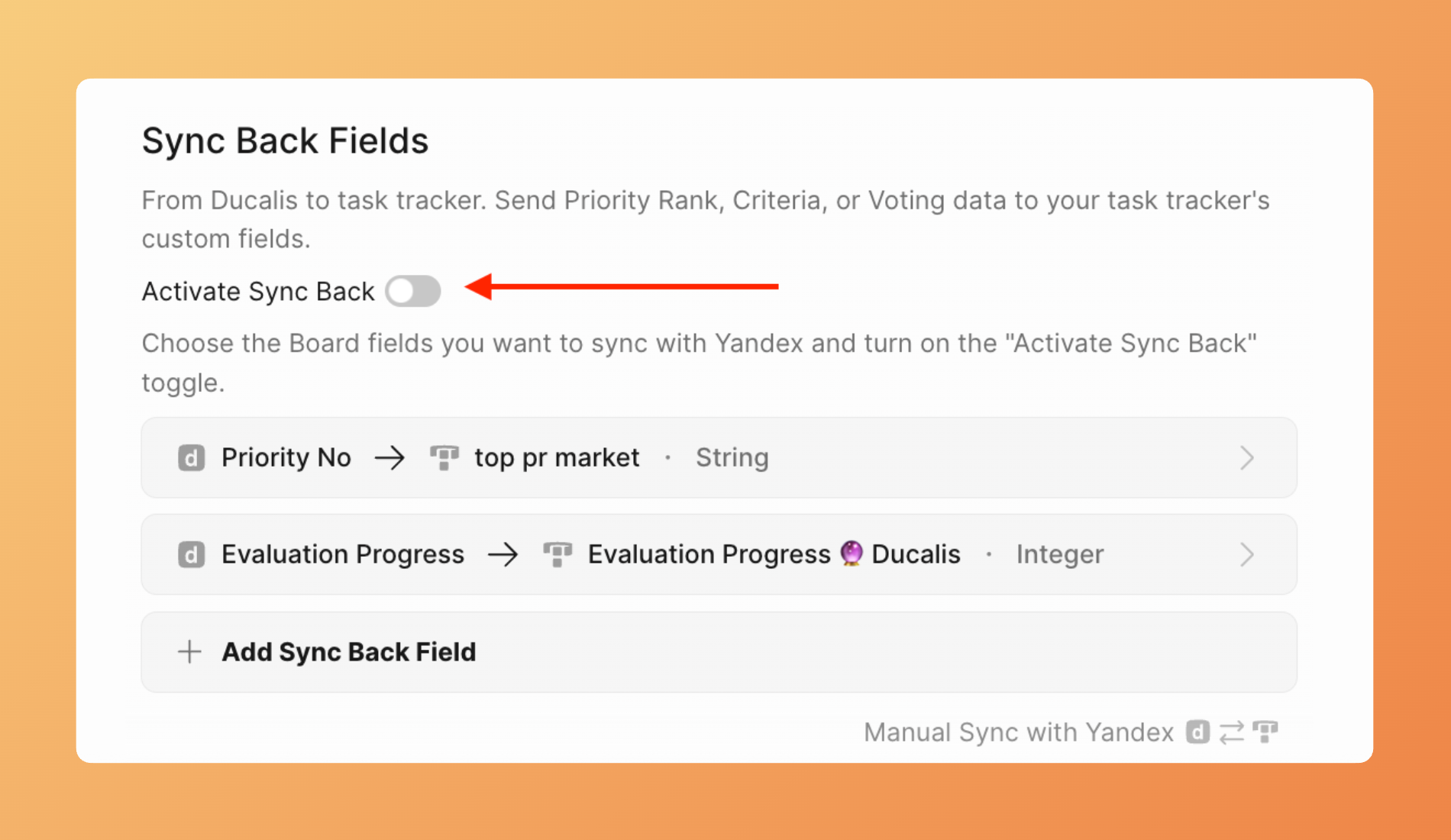 逆同期トグルを有効化
