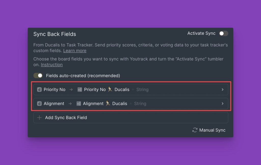 Standard-Sync-Felder