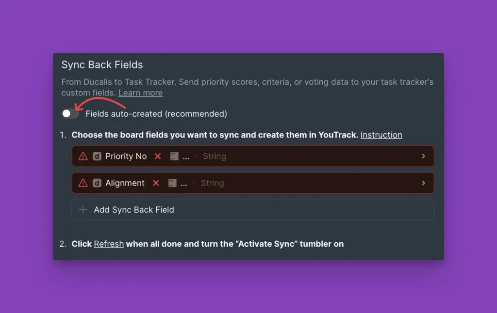 自動作成トグルが無効