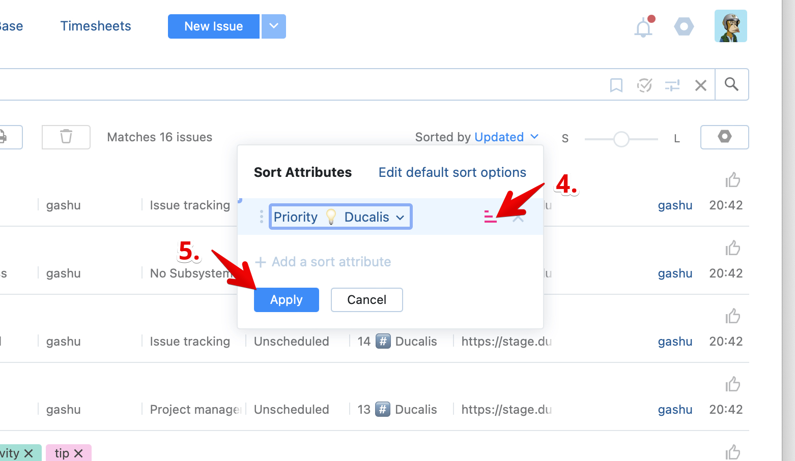 Aufsteigende-Reihenfolge-Option