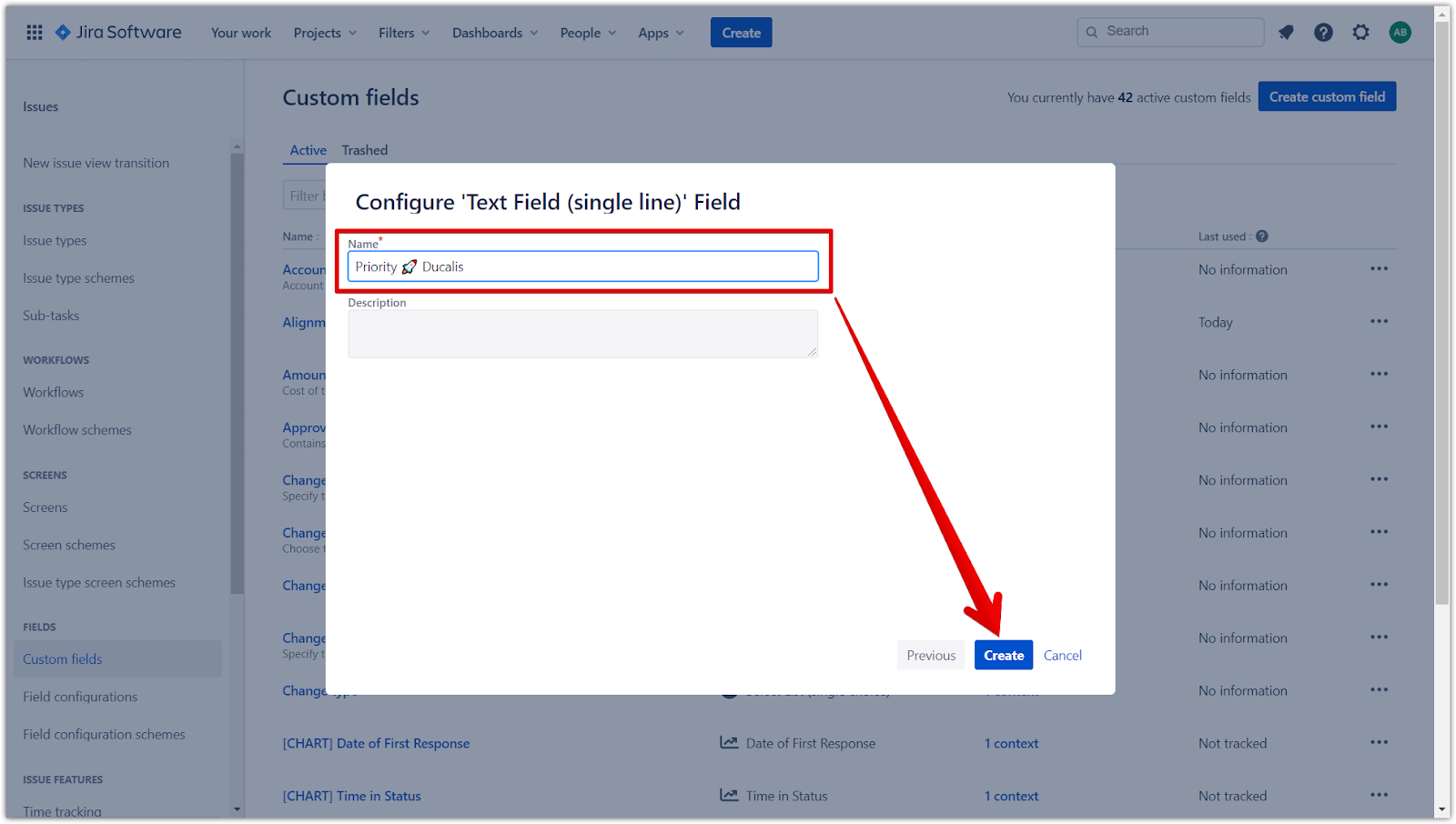 Create custom fields for first and last names